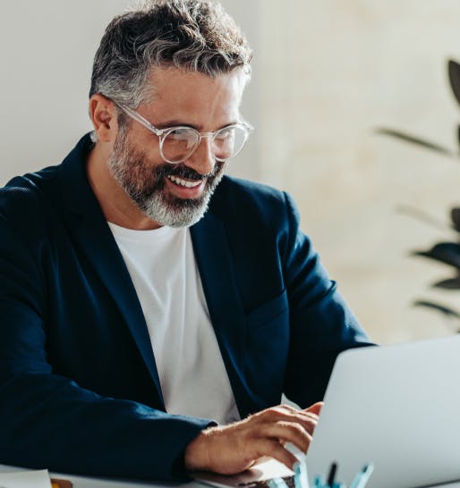 Man working at computer